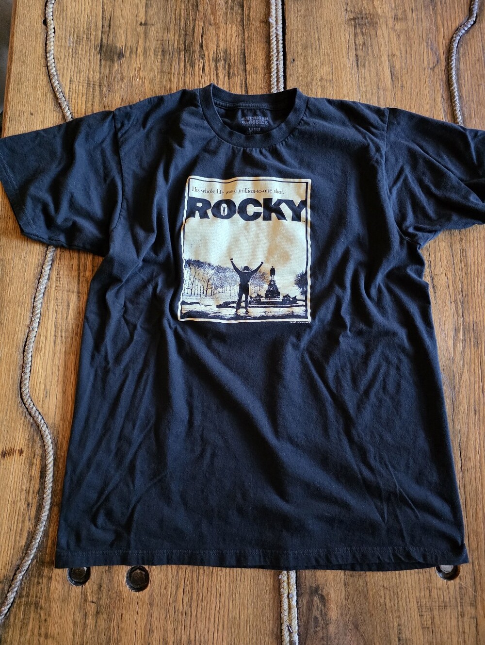 Rocky Graphic Tee - Black Mens Large